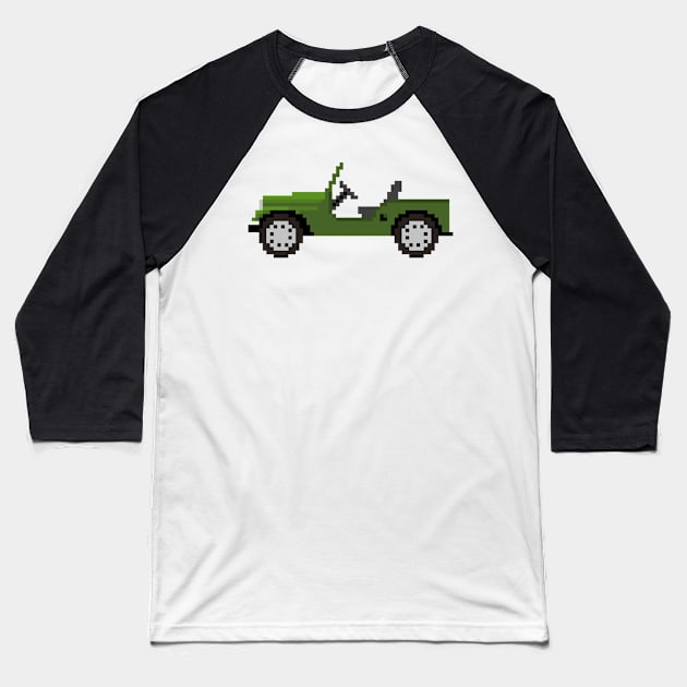 Jeep Pixelart Baseball T-Shirt by retsbor10@comcast.net